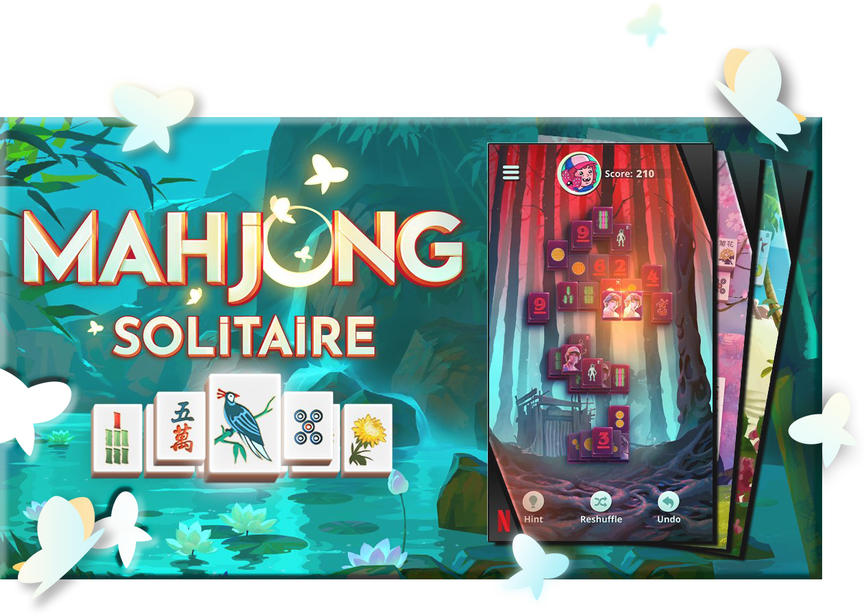 Mock-up of Mahjong game splash screen